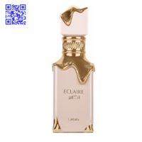 صویر شیشه عطر اکلایر با طراحی شیک و رنگ‌های طلایی و صورتی عطر و ادکلن عزیز پرفیوم