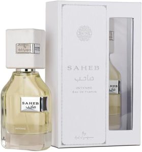هارد باکس ادکلن صاحب سفید اینتنس اصلی ارض الزعفران | Saheb Intense فروشگاه عزیز پرفیوم